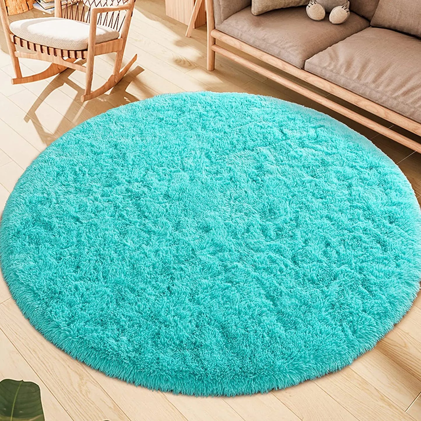 Round Thick Carpet for Living Room