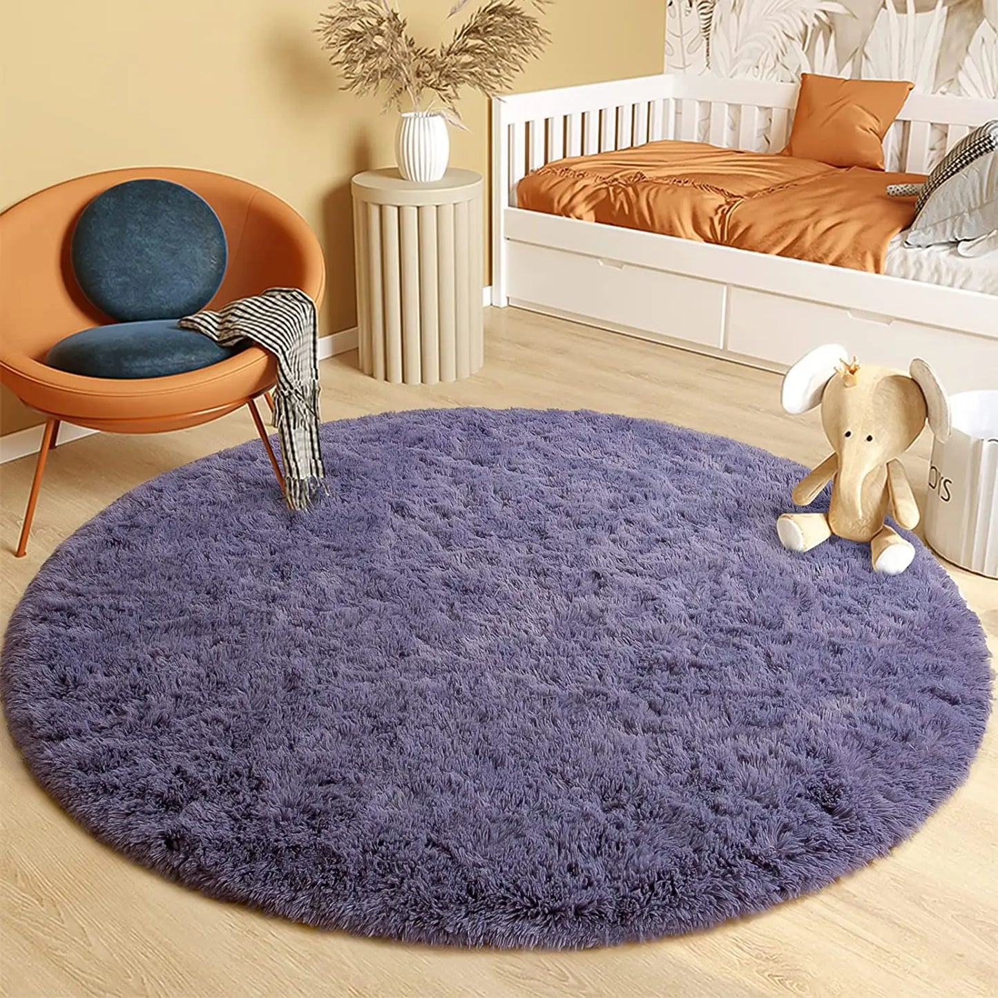 Round Thick Carpet for Living Room