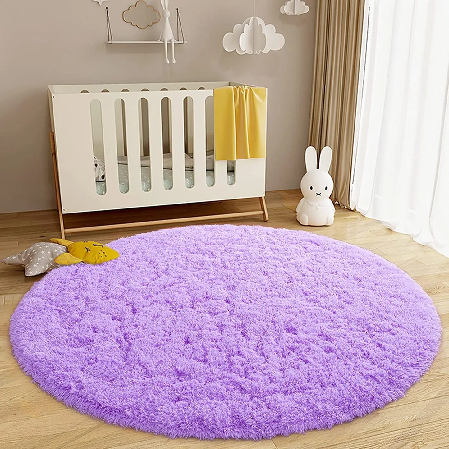 Round Thick Carpet for Living Room