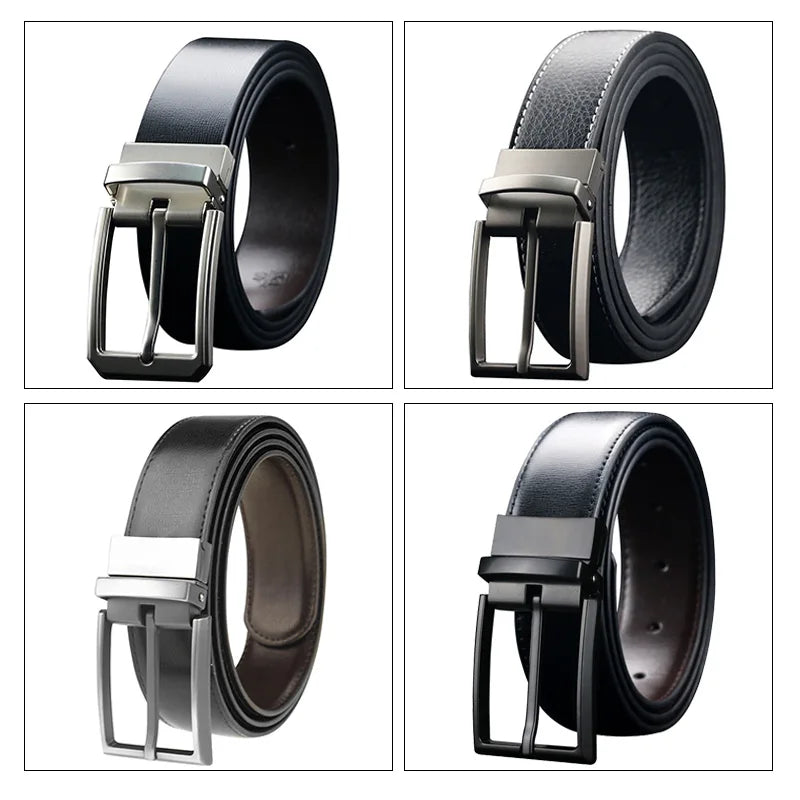 Men’s Reversible Leather Dress Belt