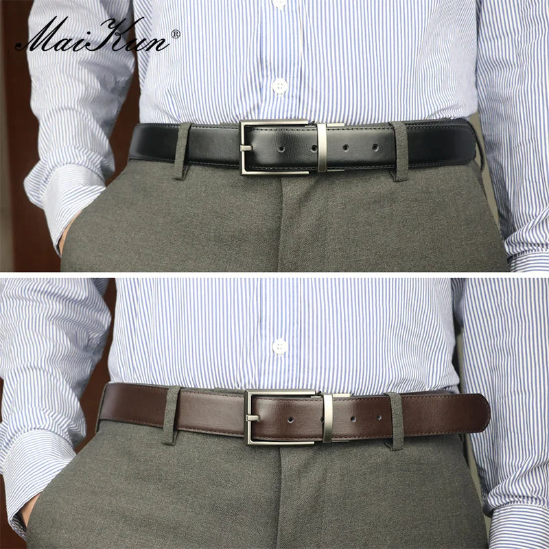 Men’s Reversible Leather Dress Belt