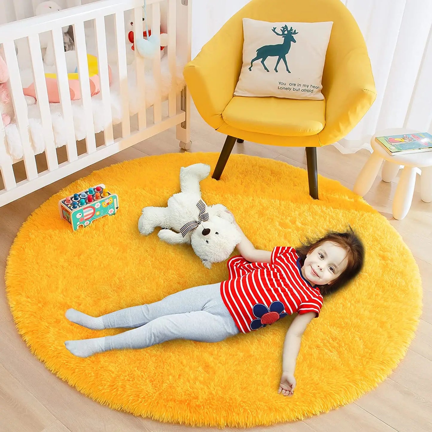 Round Thick Carpet for Living Room