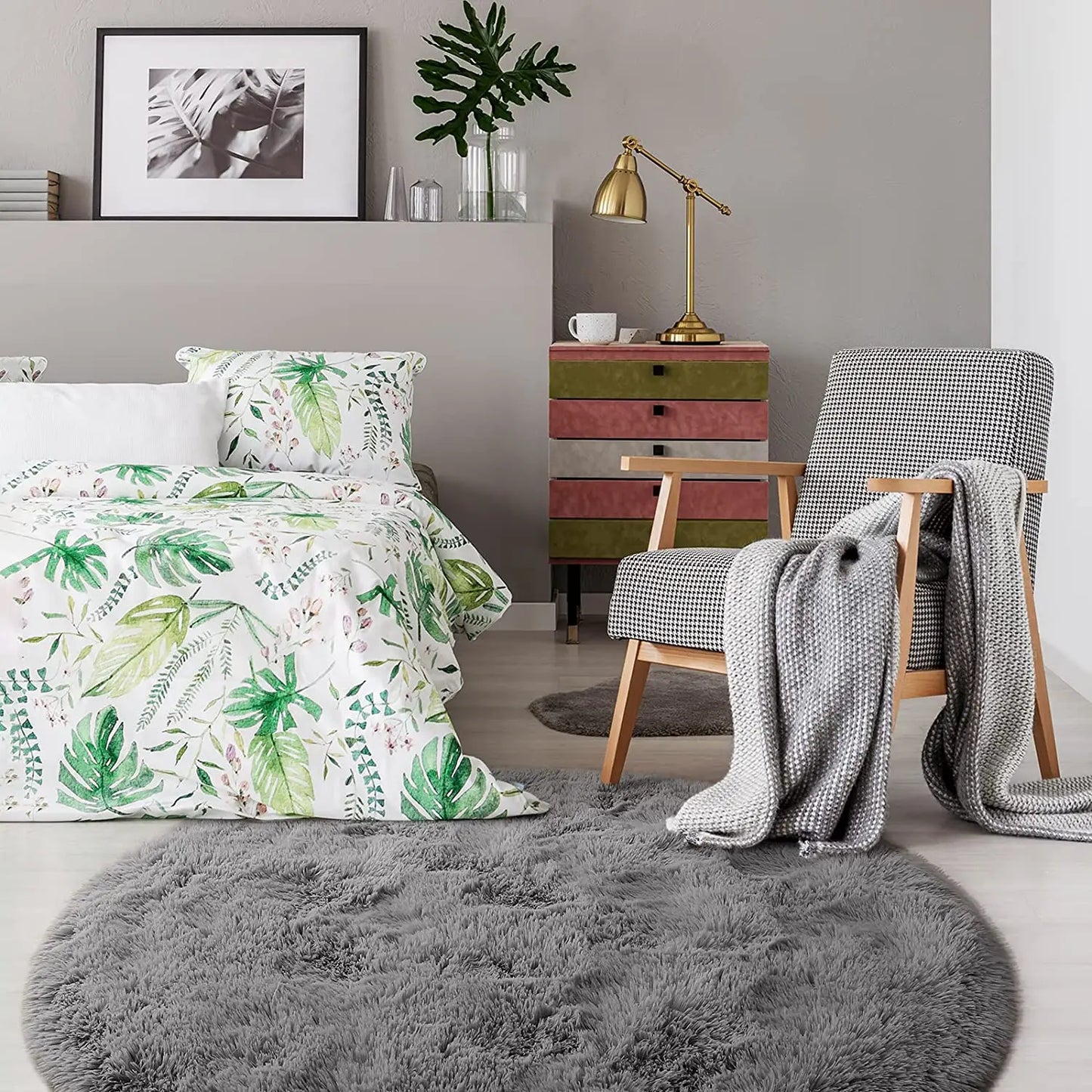 Round Thick Carpet for Living Room