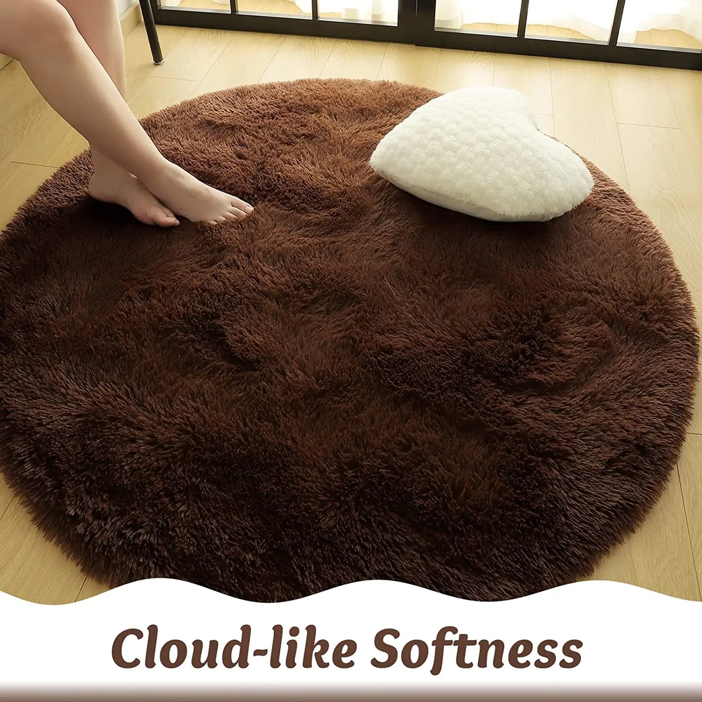 Round Thick Carpet for Living Room