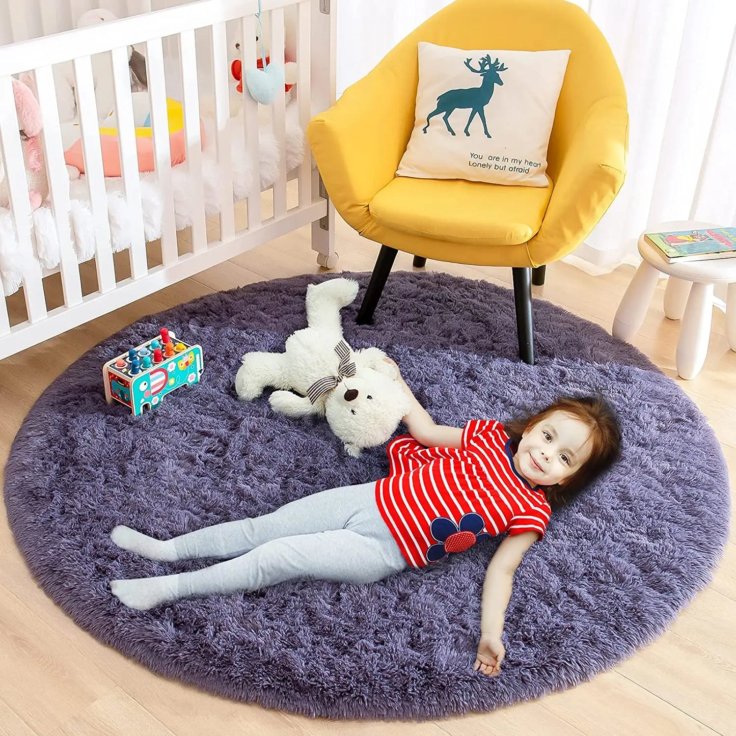Round Thick Carpet for Living Room