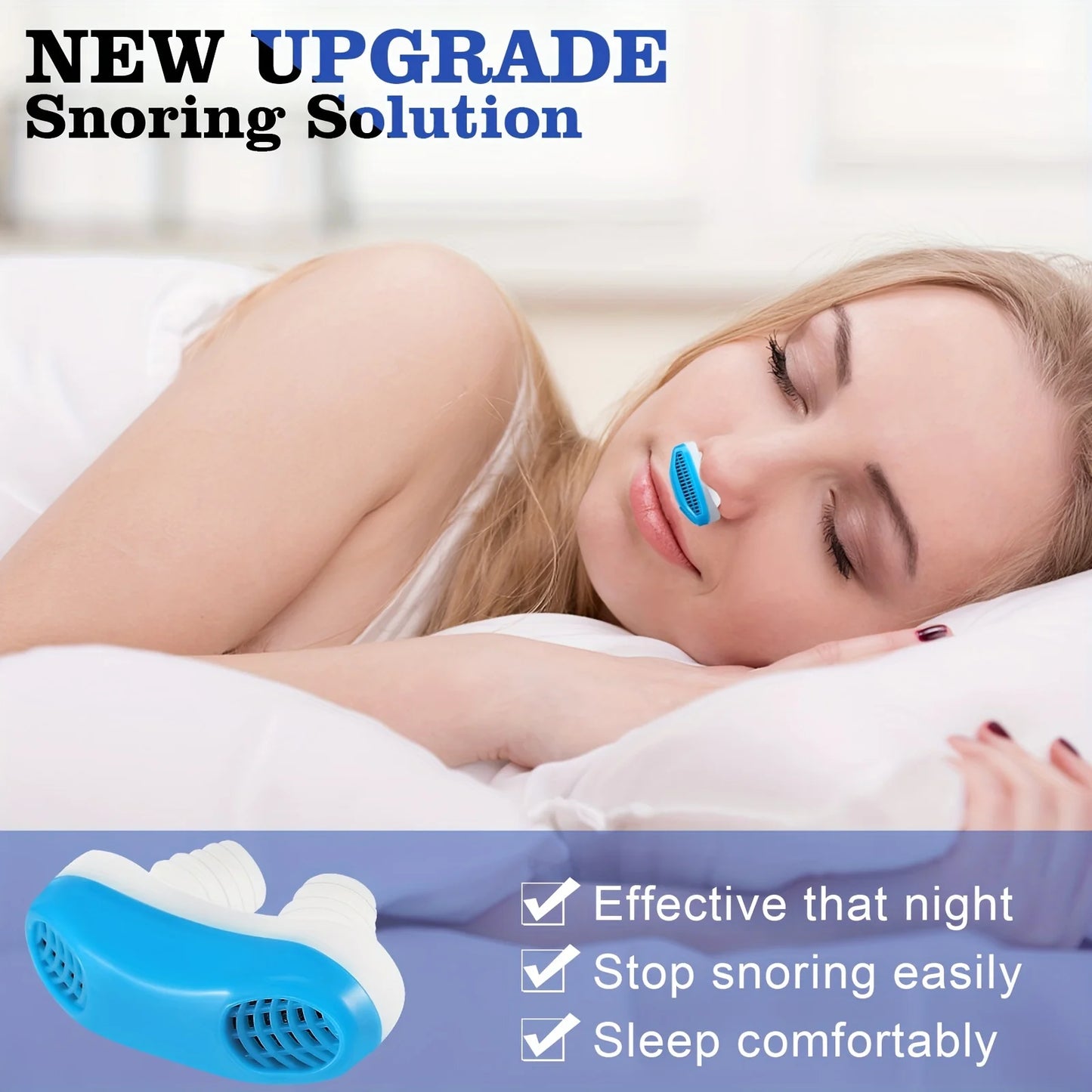 Nose Air Purifier Nasal Vents Plugs Clip Stop Snoring Sleep Aid