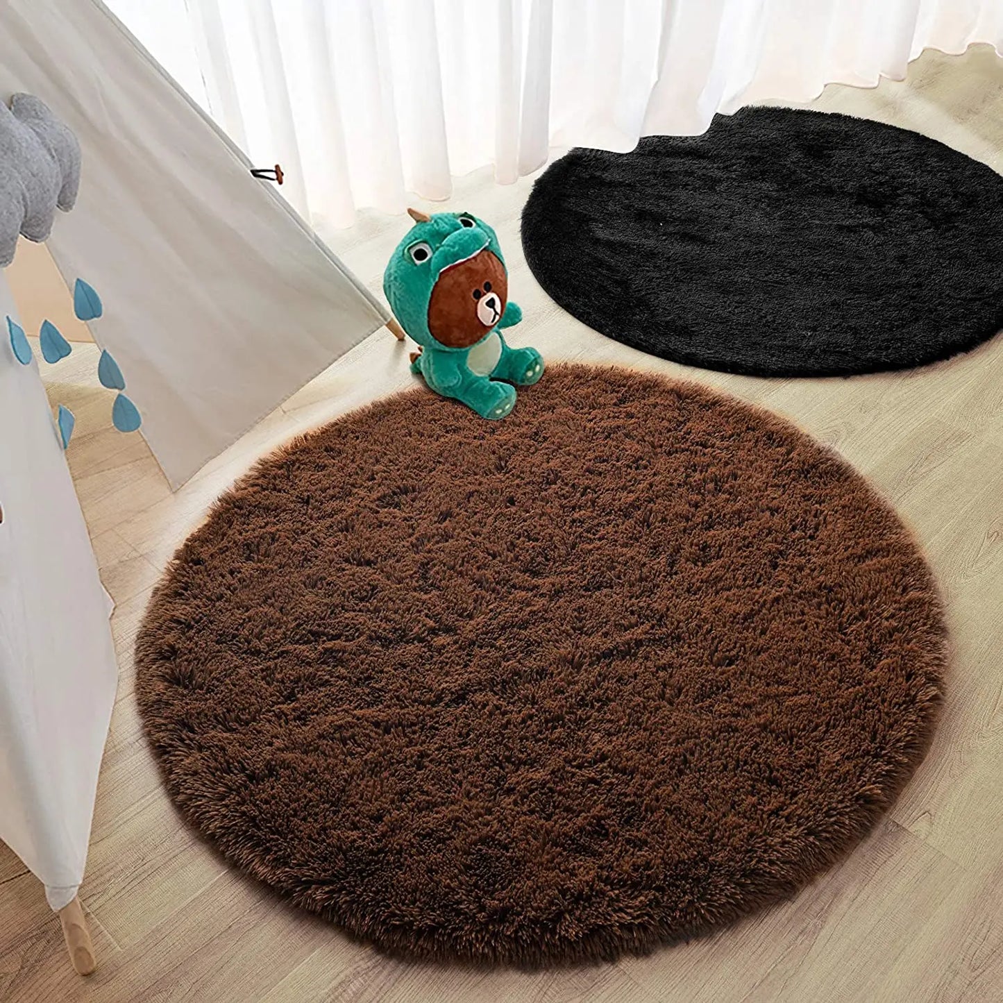 Round Thick Carpet for Living Room