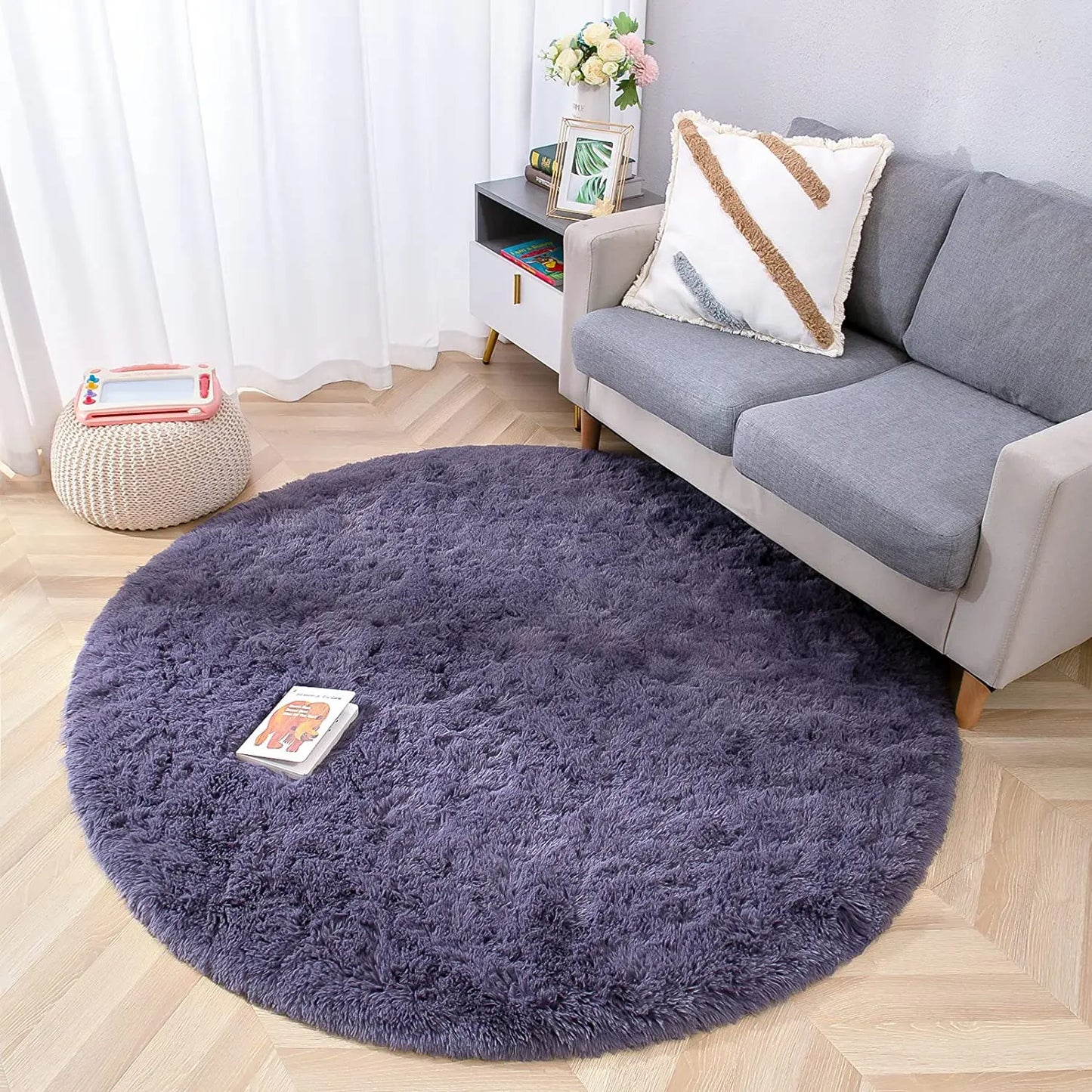Round Thick Carpet for Living Room