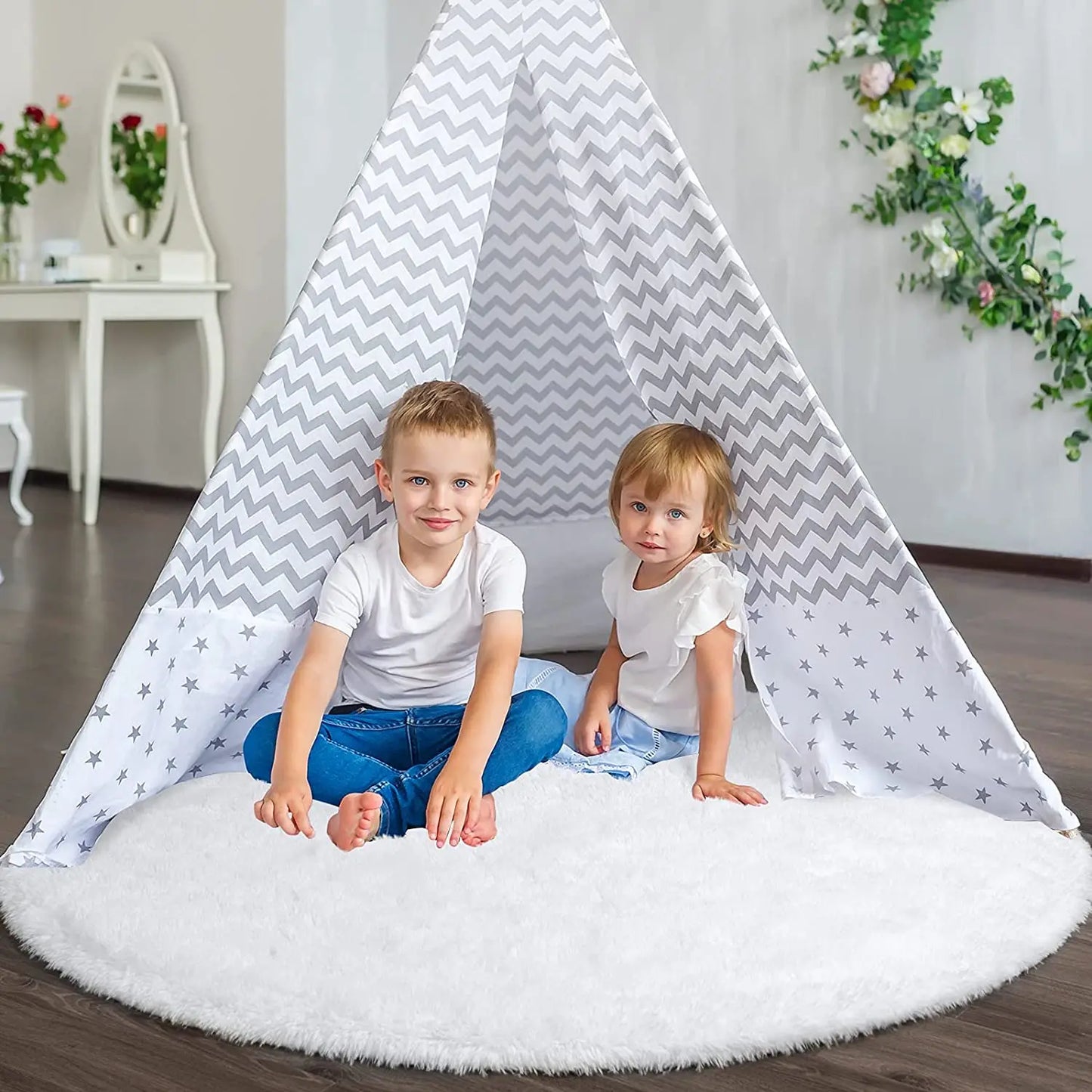 Round Thick Carpet for Living Room