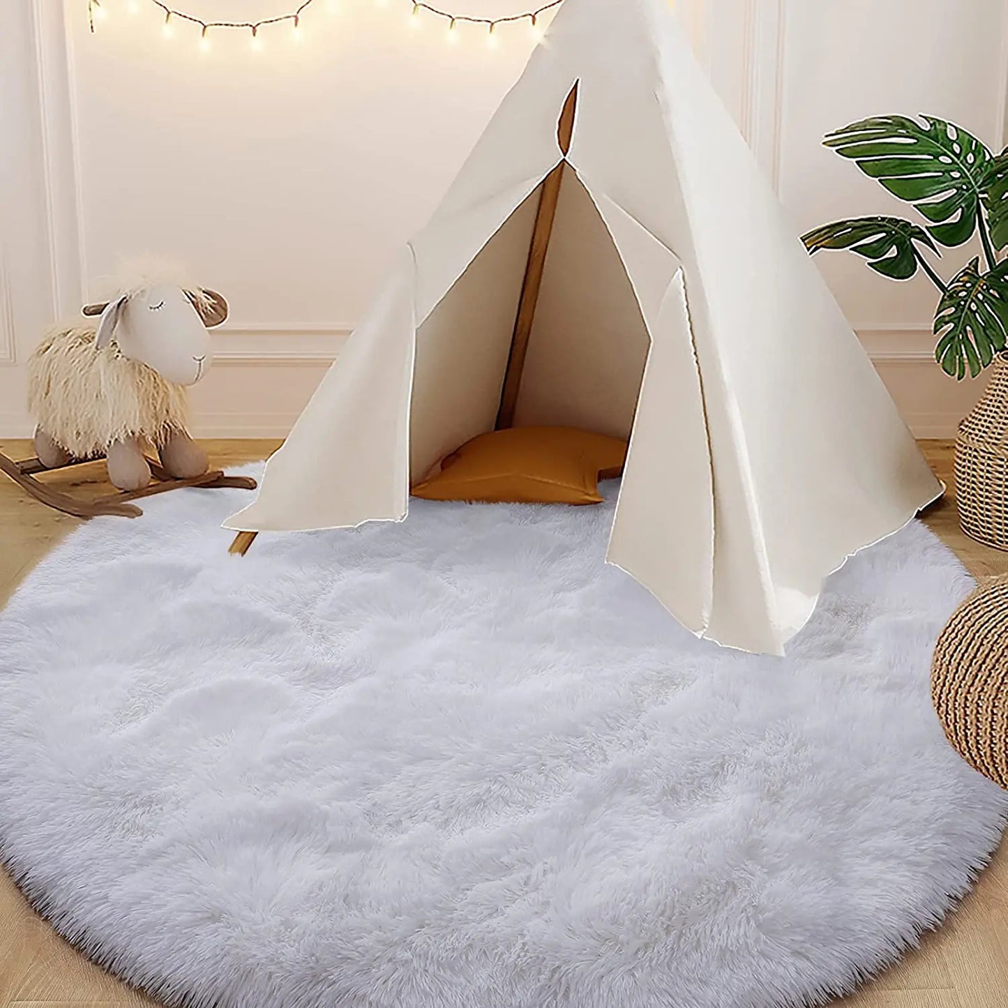 Round Thick Carpet for Living Room