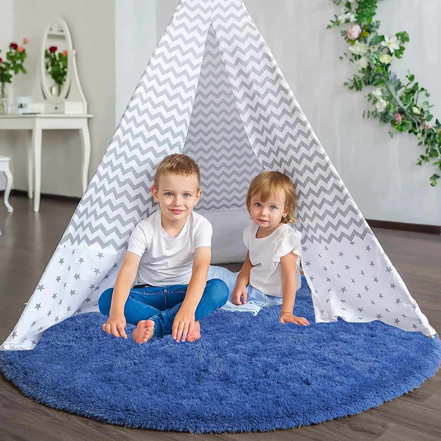Round Thick Carpet for Living Room