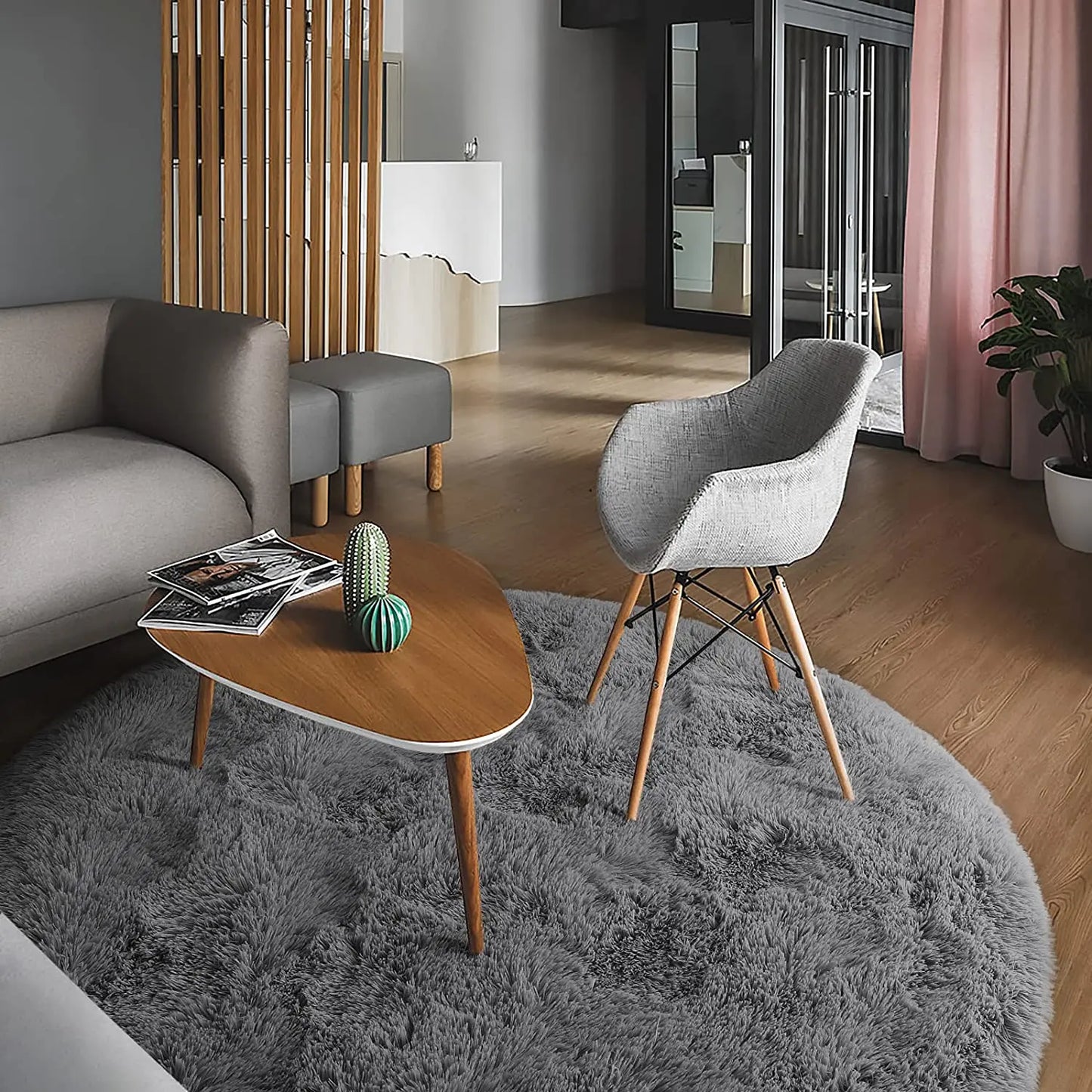 Round Thick Carpet for Living Room