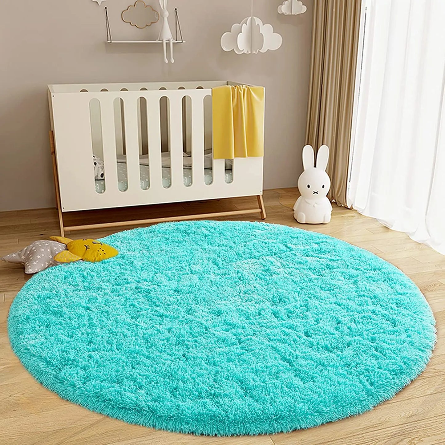 Round Thick Carpet for Living Room