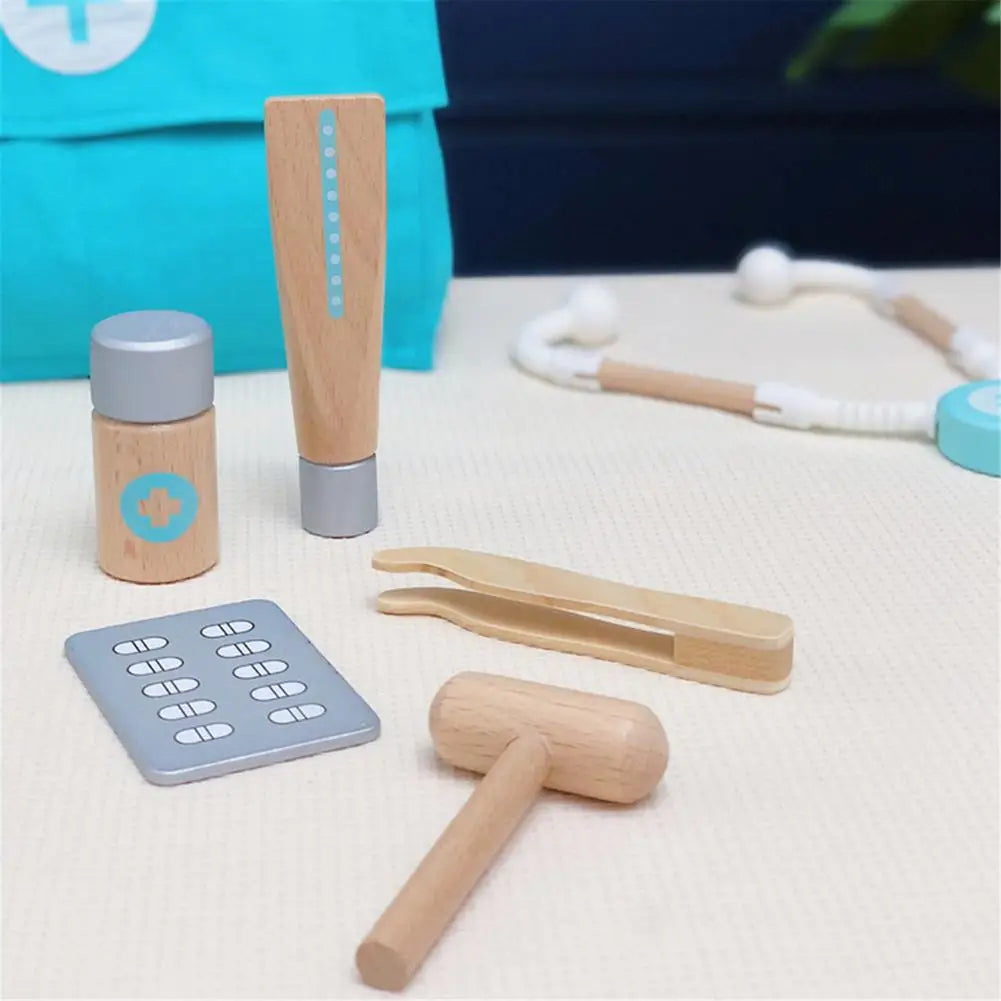 Children's Wooden Simulation Medicine Box