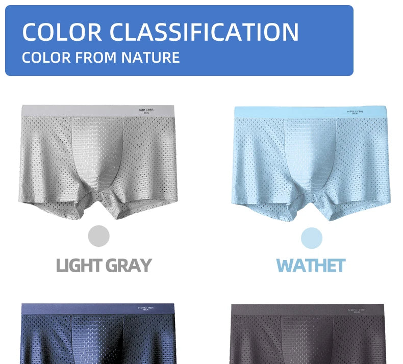Men’s Ice Silk Mesh Boxer Shorts