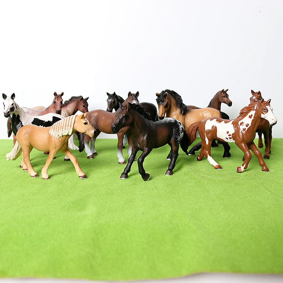 Realistic Horse Collectible Foal Figurines Set