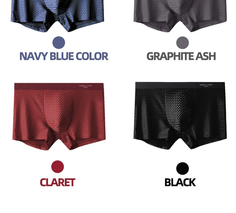 Men’s Ice Silk Mesh Boxer Shorts