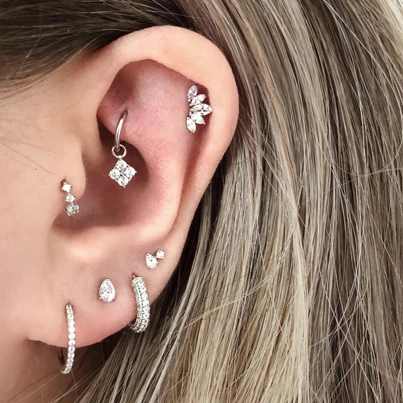 925 Sterling Silver Round Hoop Earring