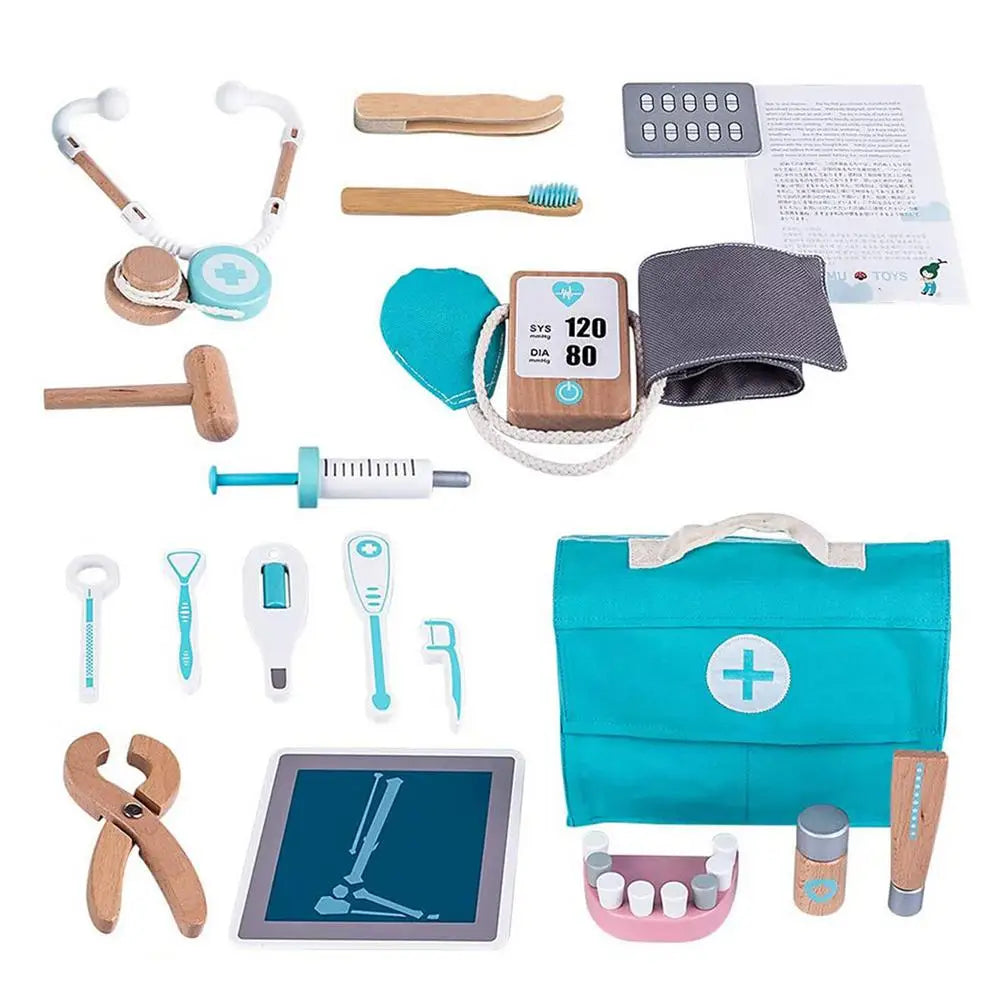 Children's Wooden Simulation Medicine Box