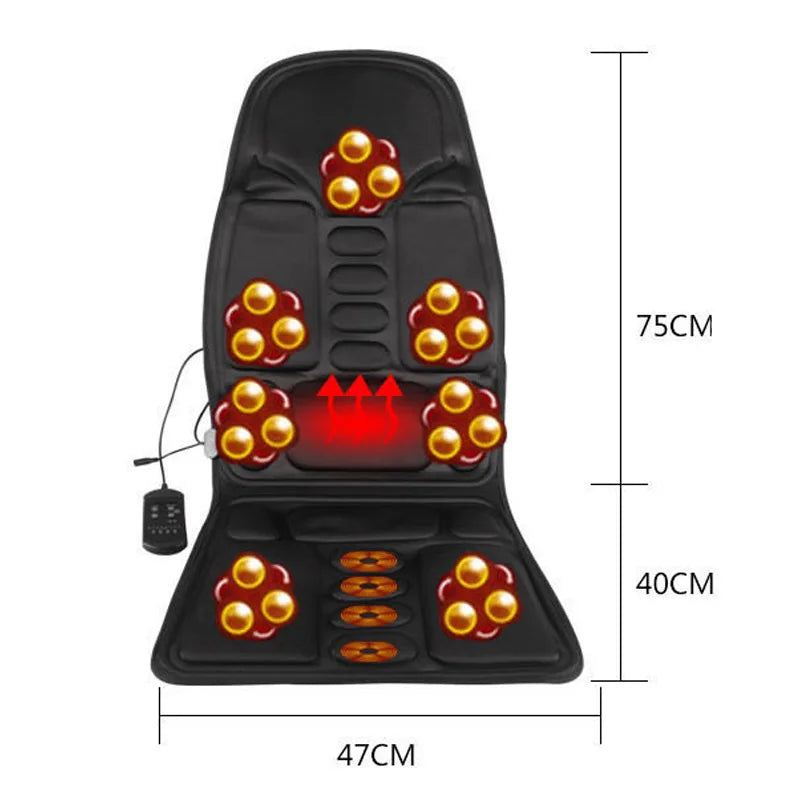 7 Motors Full-Body Massage Cushion with Heat