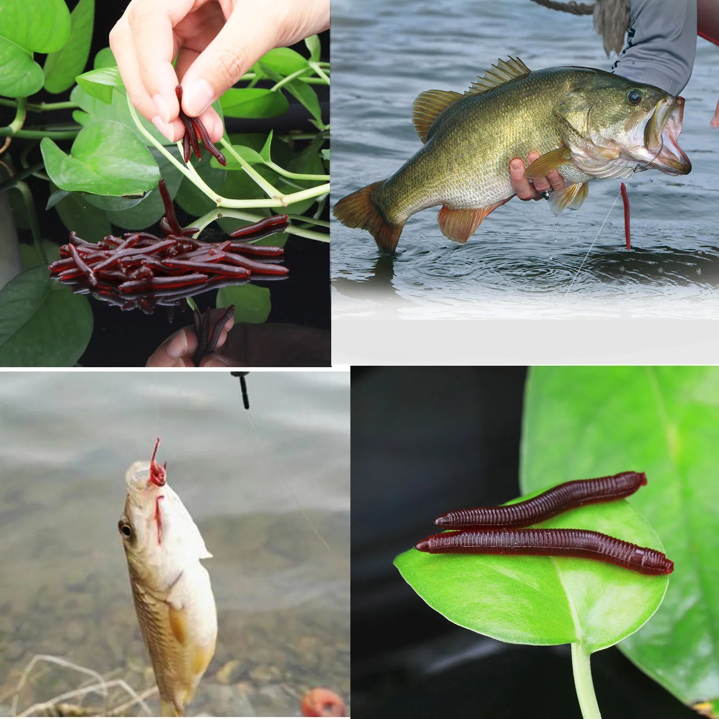 Sougayilang Soft Fishing Lures – 50-200pcs Simulation Worms