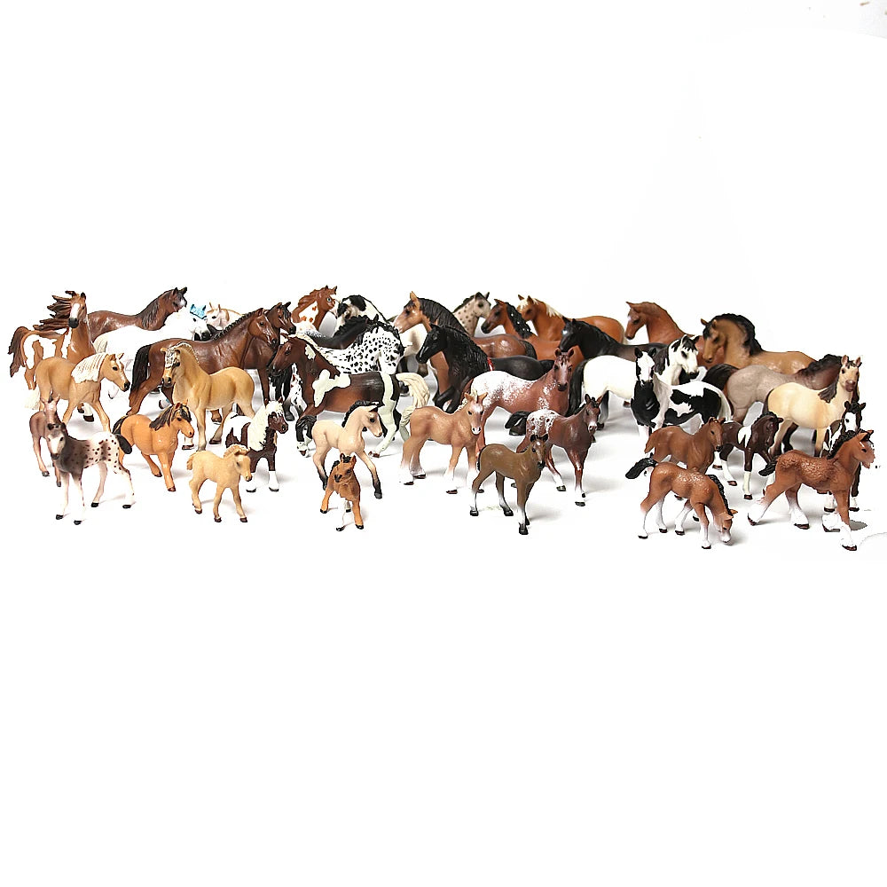 Realistic Horse Collectible Foal Figurines Set