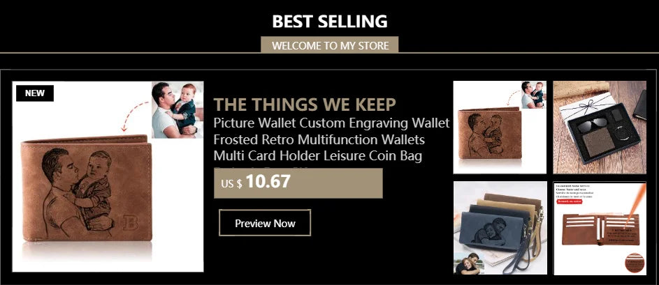 Picture Wallet Men Business Short Ultra-Thin