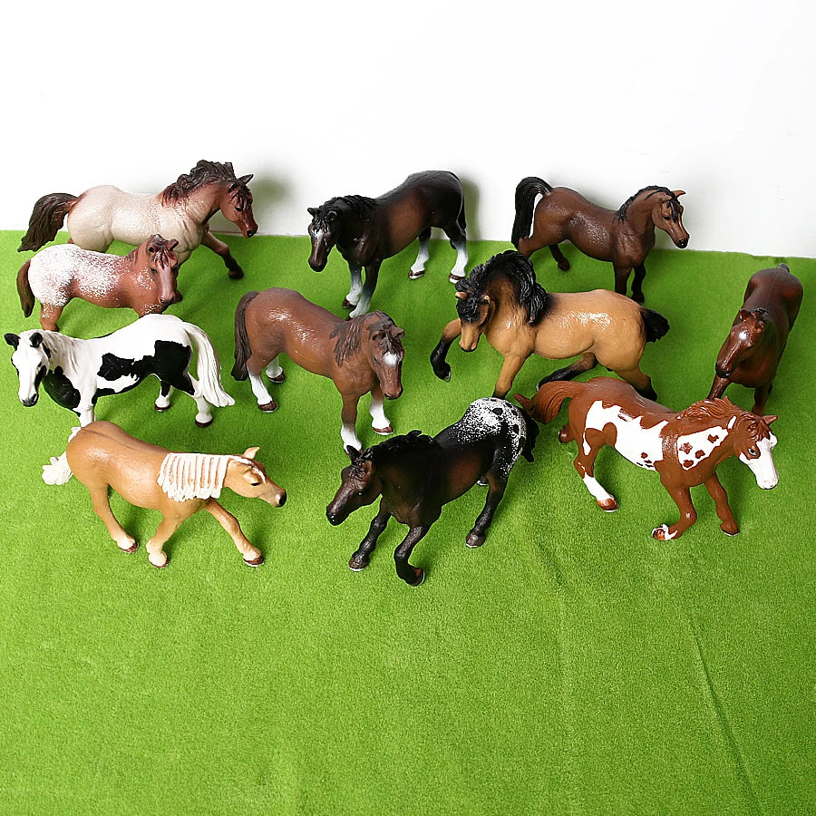 Realistic Horse Collectible Foal Figurines Set