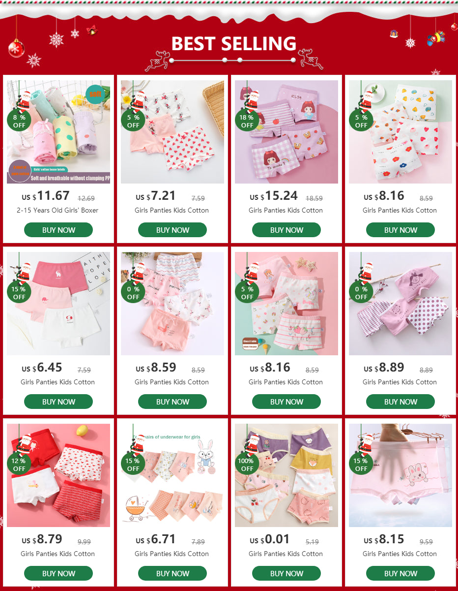 Girls Cotton Briefs