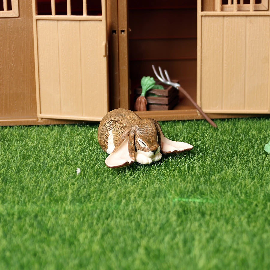 Hand painted Simulation Rabbits Animals