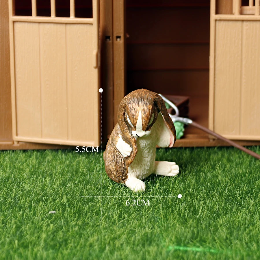 Hand painted Simulation Rabbits Animals