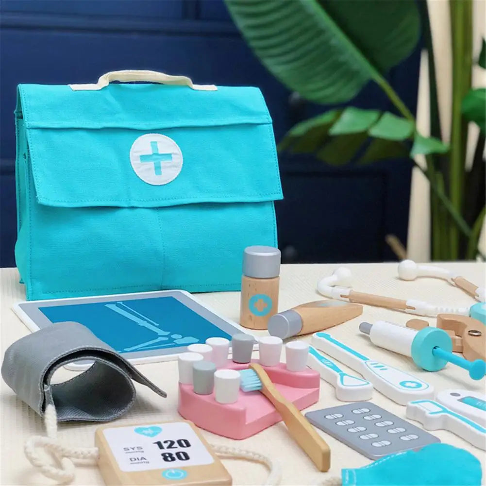 Children's Wooden Simulation Medicine Box