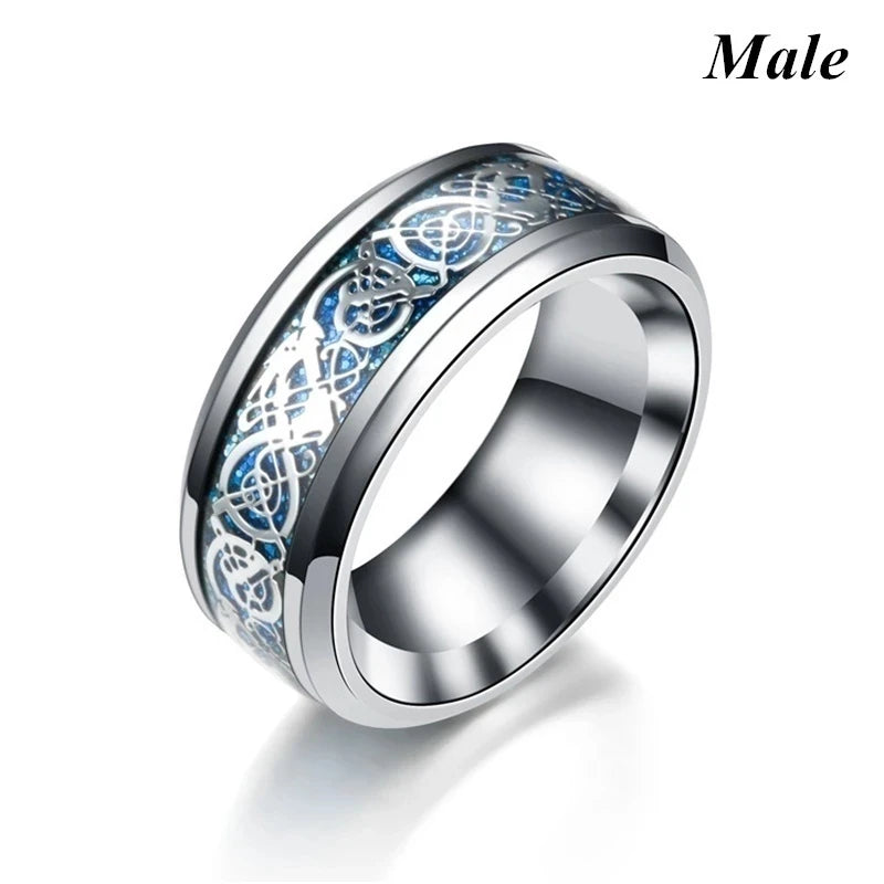 Couple Rings Men Stainless Steel
