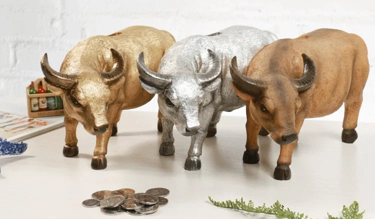 Creative Buffalo Statue Bull Piggy Bank