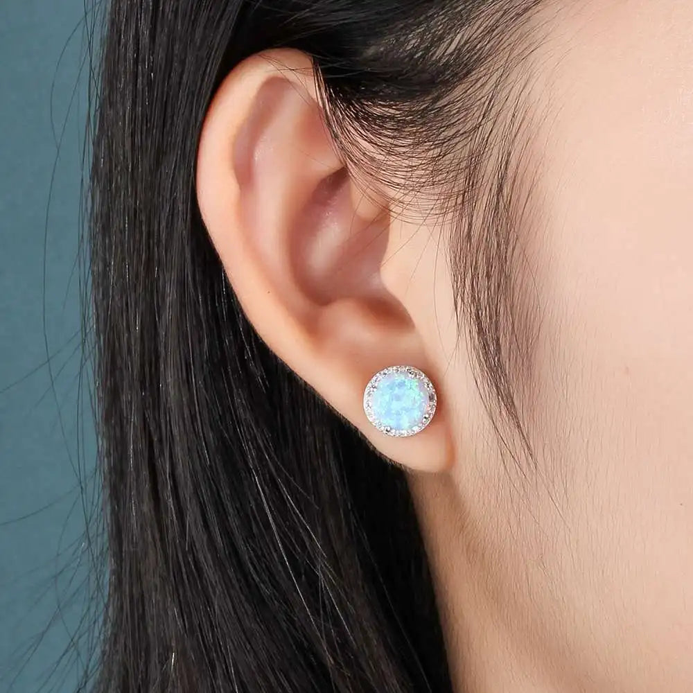 Classic 925 Sterling Silver Stud Earrings