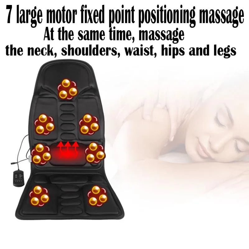 7 Motors Full-Body Massage Cushion with Heat