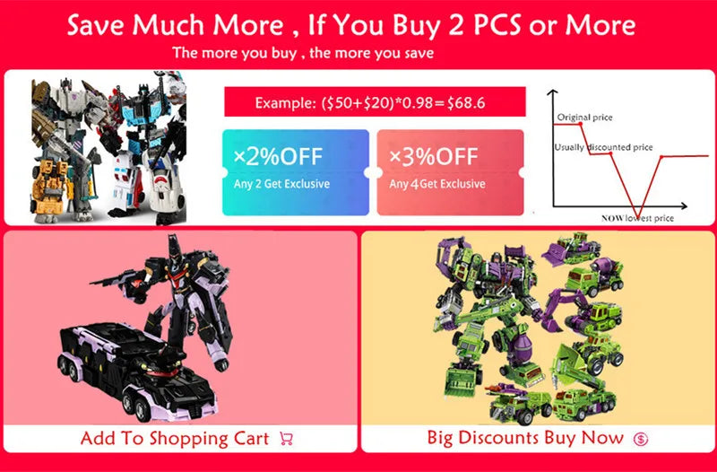 Anime Action Figures Dinosaur Robot Car