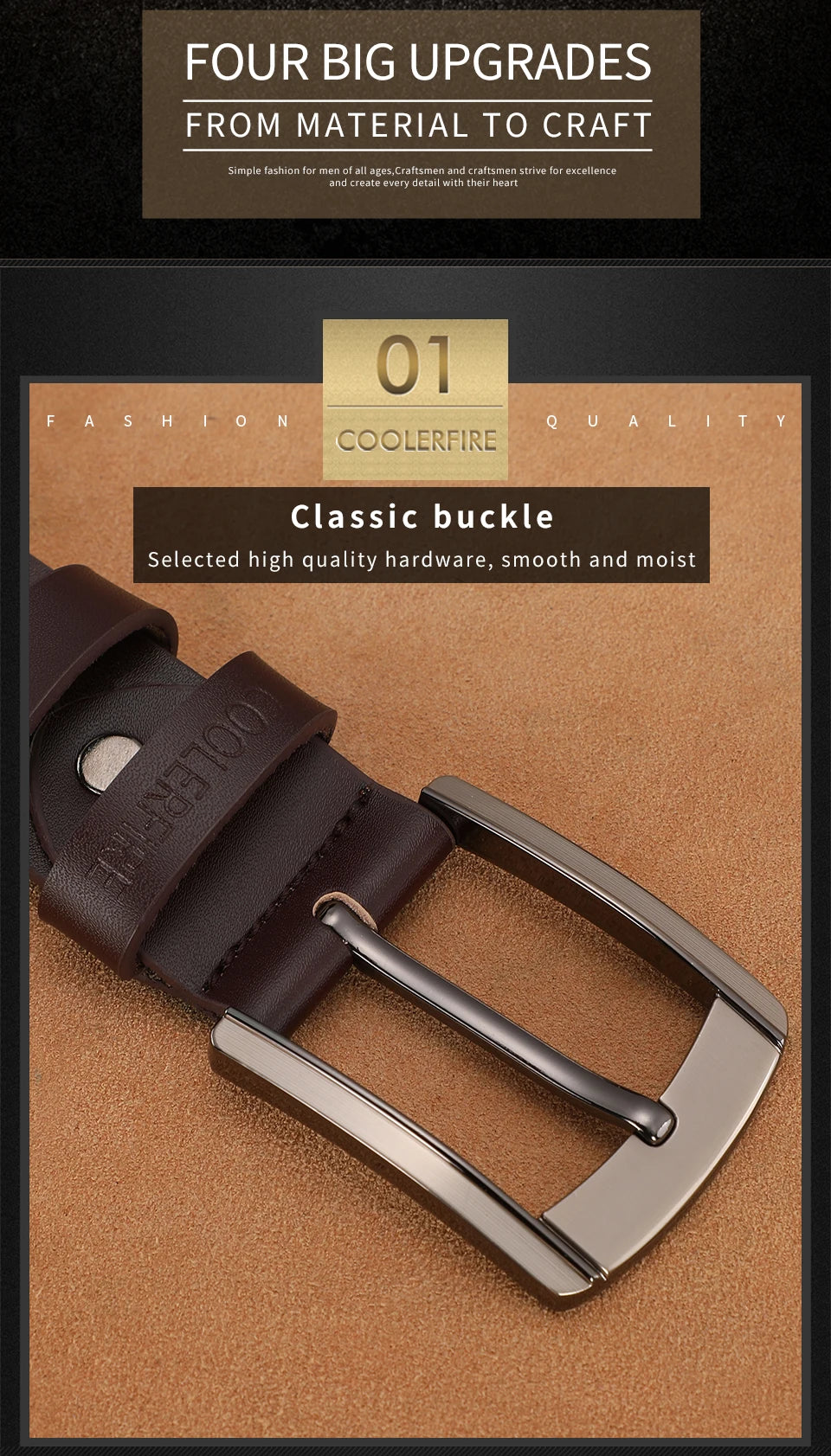 Men's High-Quality Genuine Leather Luxury Designer Belt