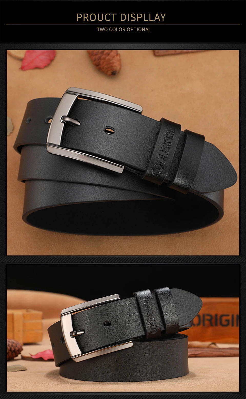 Men's High-Quality Genuine Leather Luxury Designer Belt