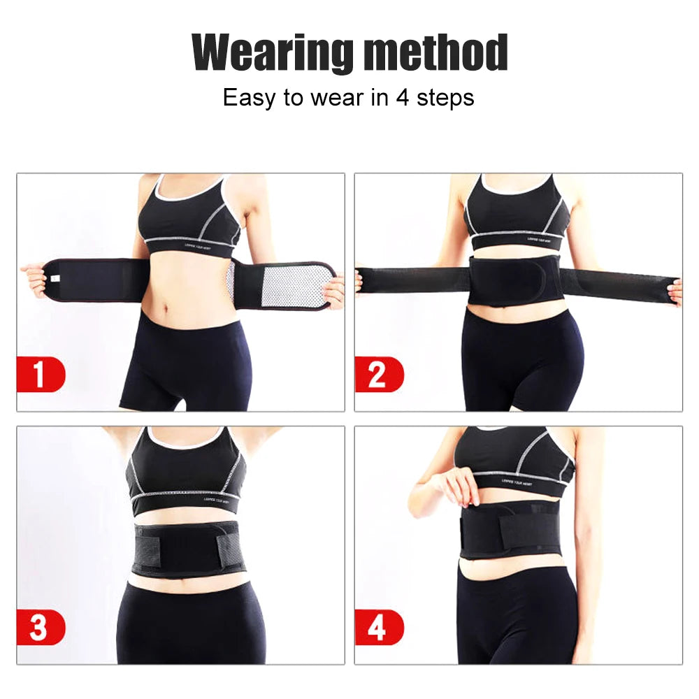 Tcare Adjustable Waist Tourmaline Self-Heating Magnetic Therapy Belt