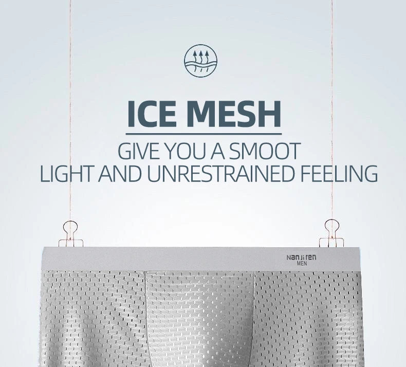 Men’s Ice Silk Mesh Boxer Shorts