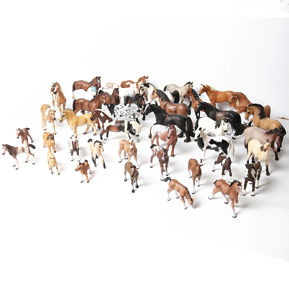 Realistic Horse Collectible Foal Figurines Set
