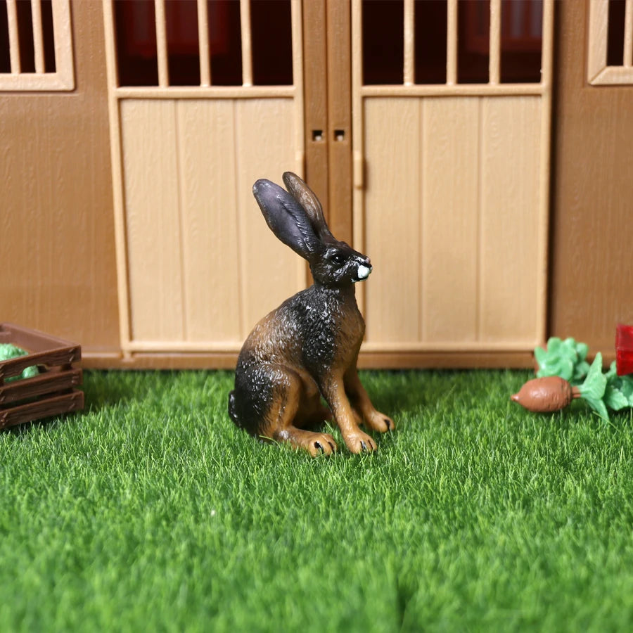 Hand painted Simulation Rabbits Animals