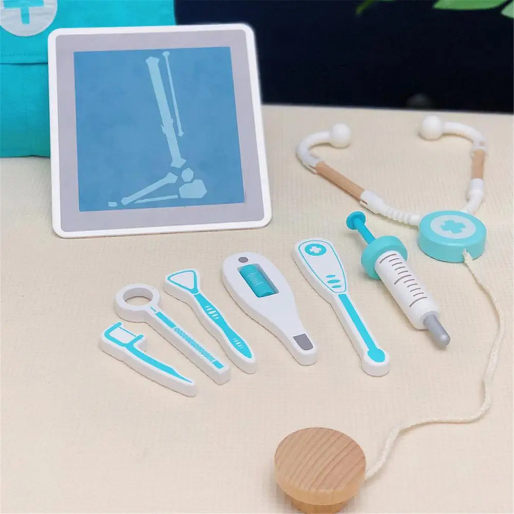 Children's Wooden Simulation Medicine Box