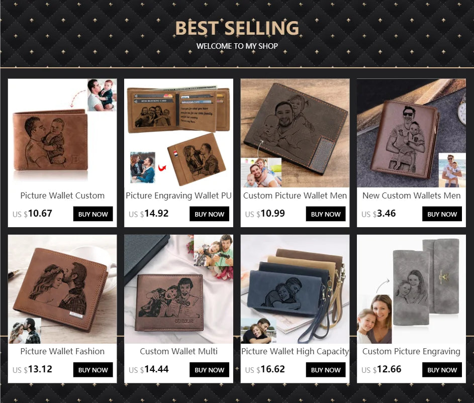 Picture Wallet Men Business Short Ultra-Thin