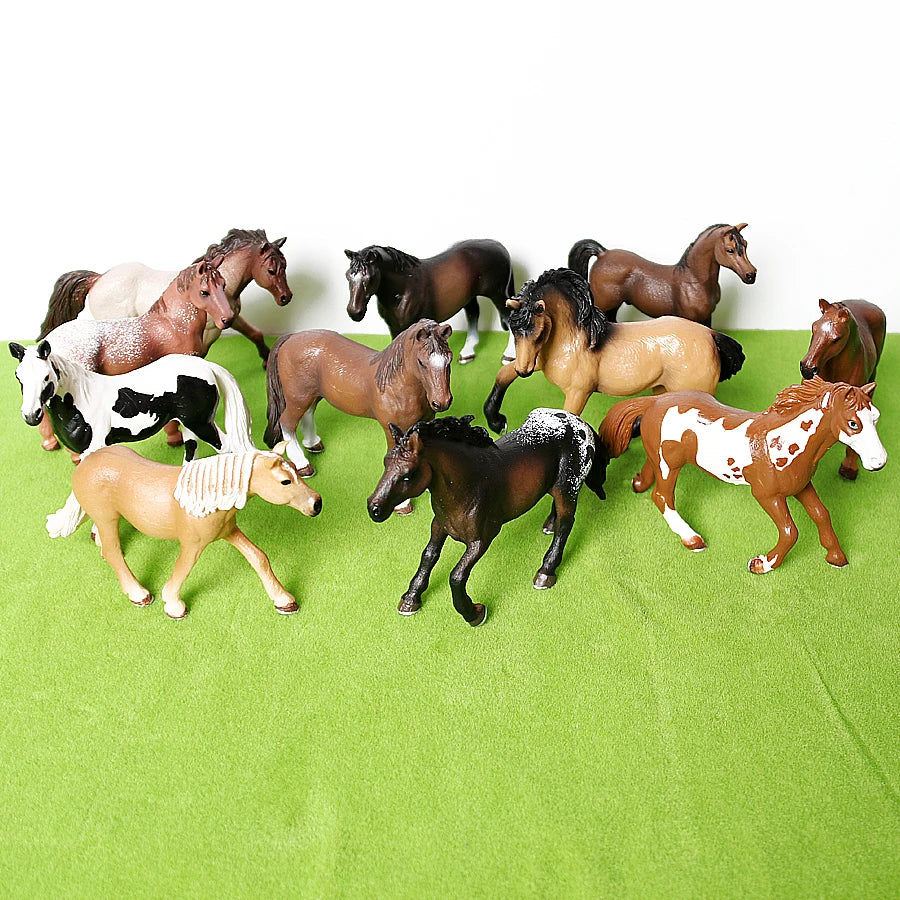 Realistic Horse Collectible Foal Figurines Set