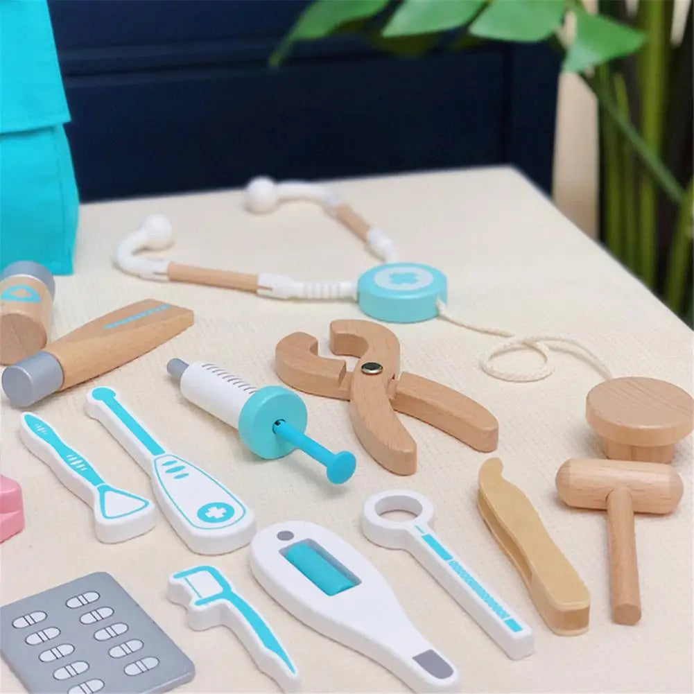 Children's Wooden Simulation Medicine Box