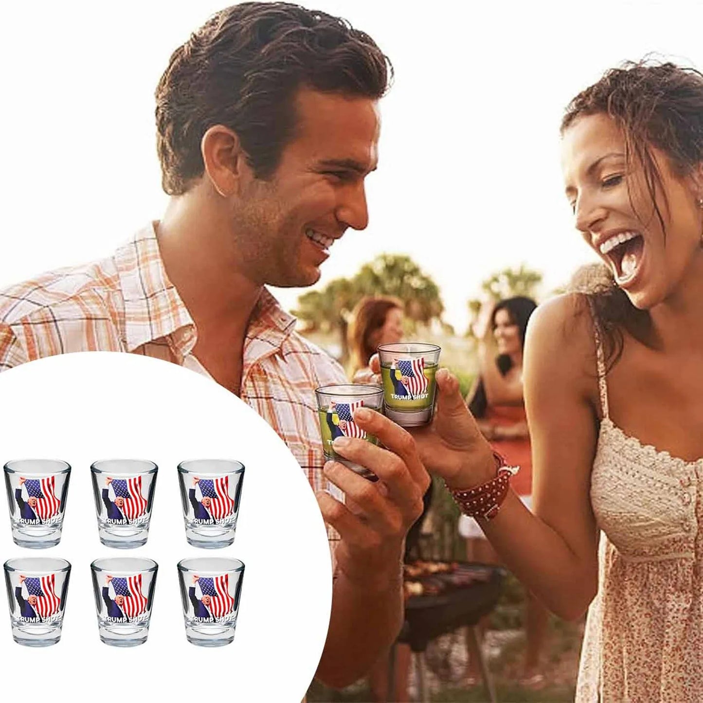 2024 Presidential Election Trump shot glass