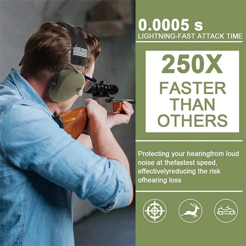 Earmuffs Active Headphones for Shooting – Electronic Hearing Protection & Noise Reduction for Hunting