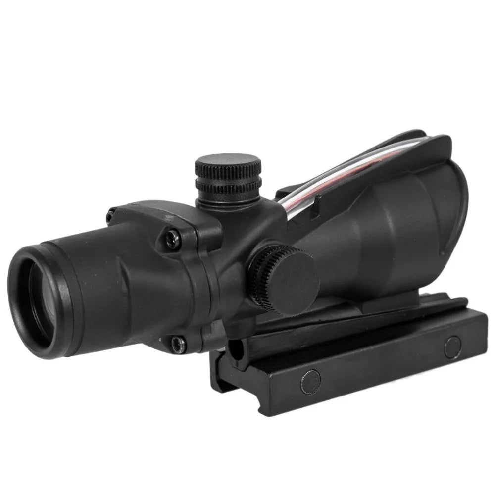 4X32 Hunting Riflescope with Real Fiber Optics & Illuminated Reticle